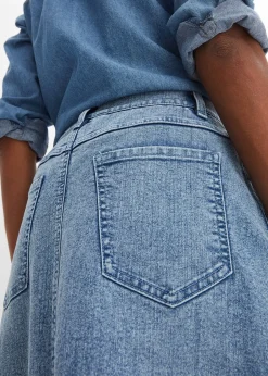 bonprix Jupe en jean avec poches plaquées|Femme Jupes