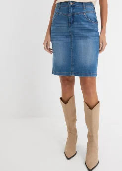 bonprix Jupe en jean extensible|Femme Jupes