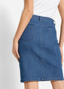 bonprix Jupe en jean extensible|Femme Jupes