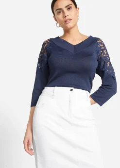 bonprix Jupe en jean extensible|Femme Jupes