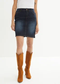 bonprix Jupe en jean extensible|Femme Jupes