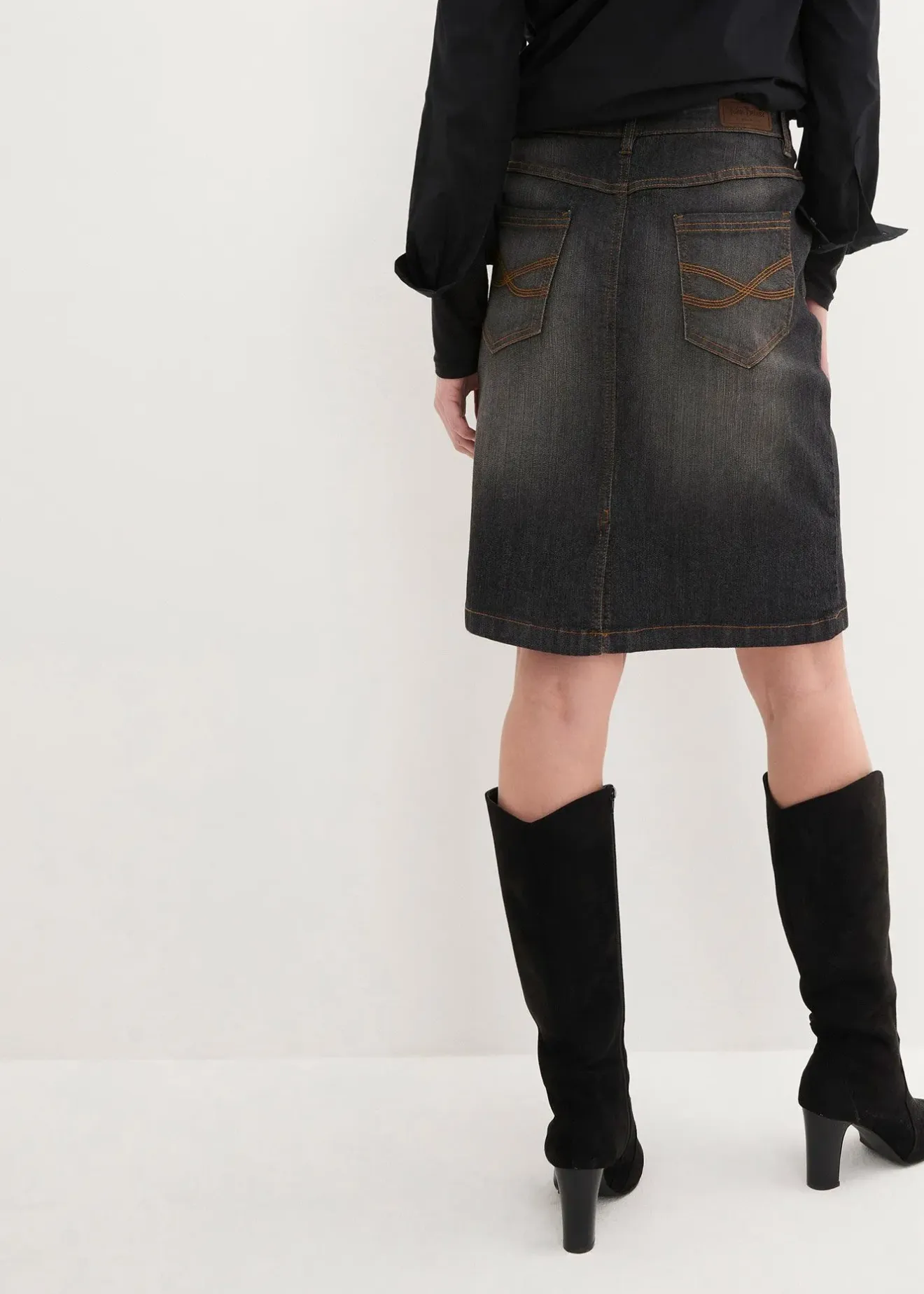 Femme bonprix Jupes|Jupe en jean extensible