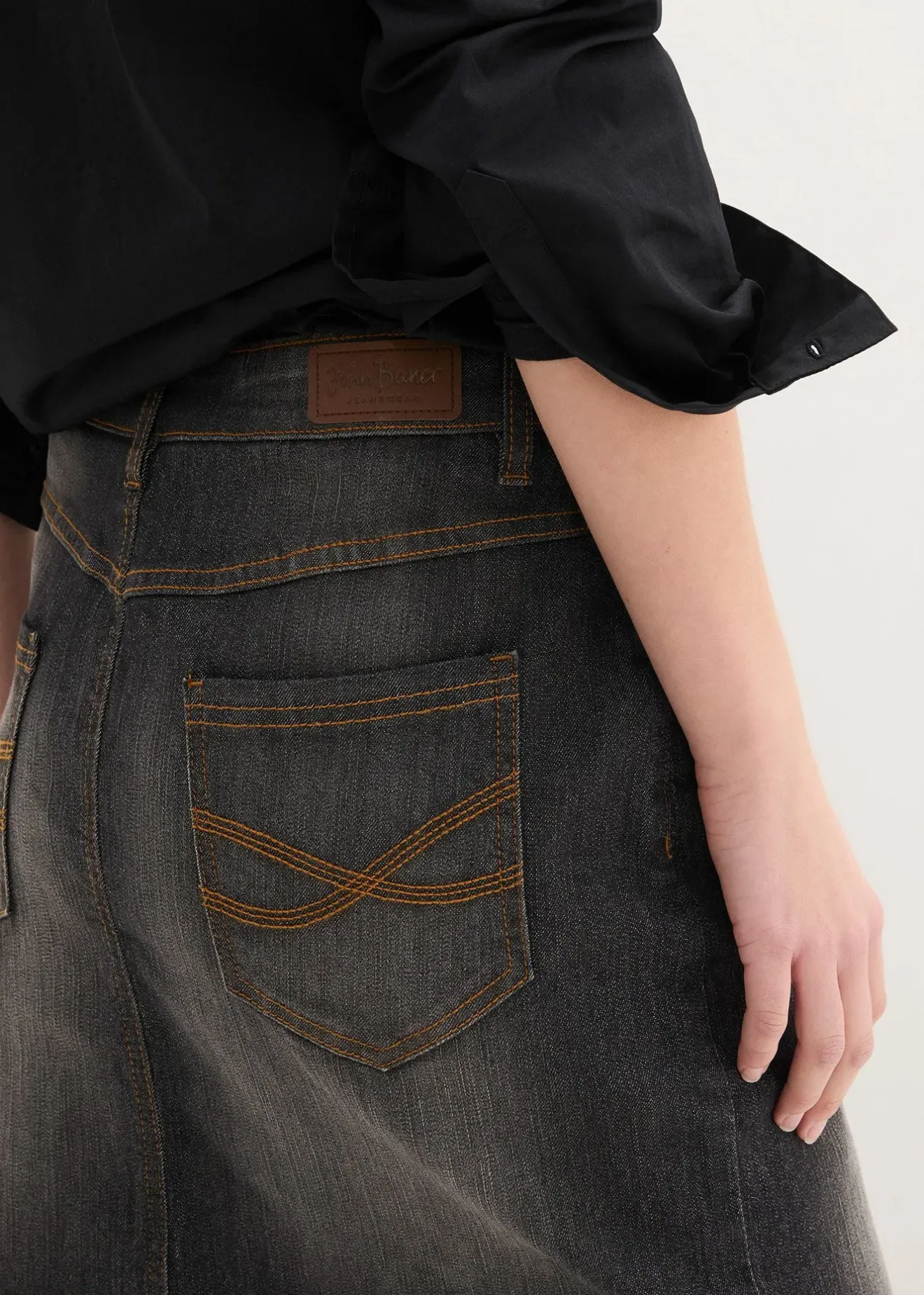 Femme bonprix Jupes|Jupe en jean extensible