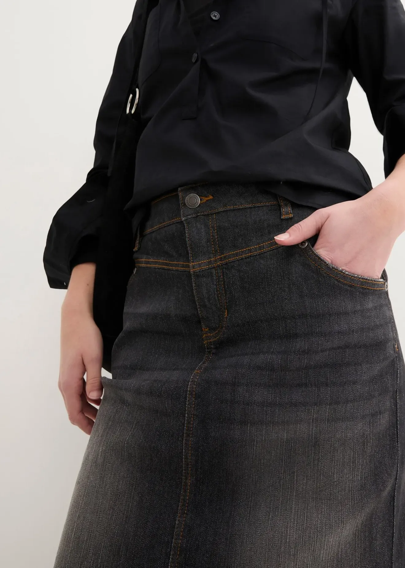 Femme bonprix Jupes|Jupe en jean extensible