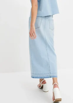 Femme bonprix Jupes|Jupe en jean fendue devant