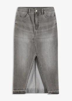 bonprix Jupe en jean fendue devant|Femme Jupes