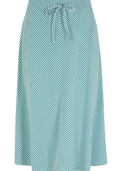 bonprix Jupe en jersey à rayures, longueur genou|Femme Jupes