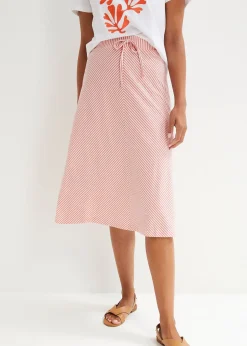Femme bonprix Jupes|Jupe en jersey à rayures, longueur genou