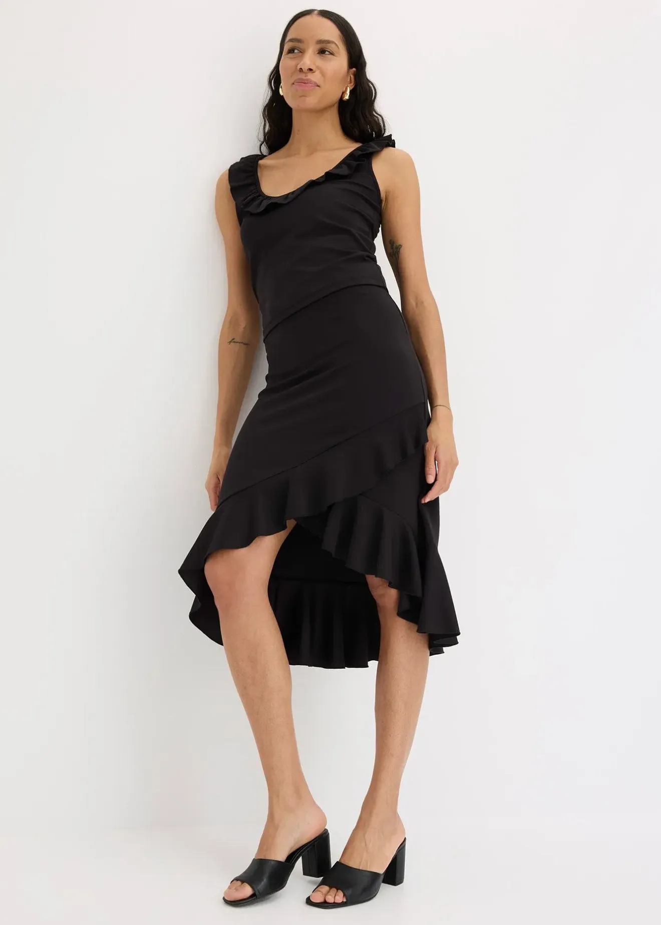 bonprix Jupe en jersey à volants|Femme Jupes