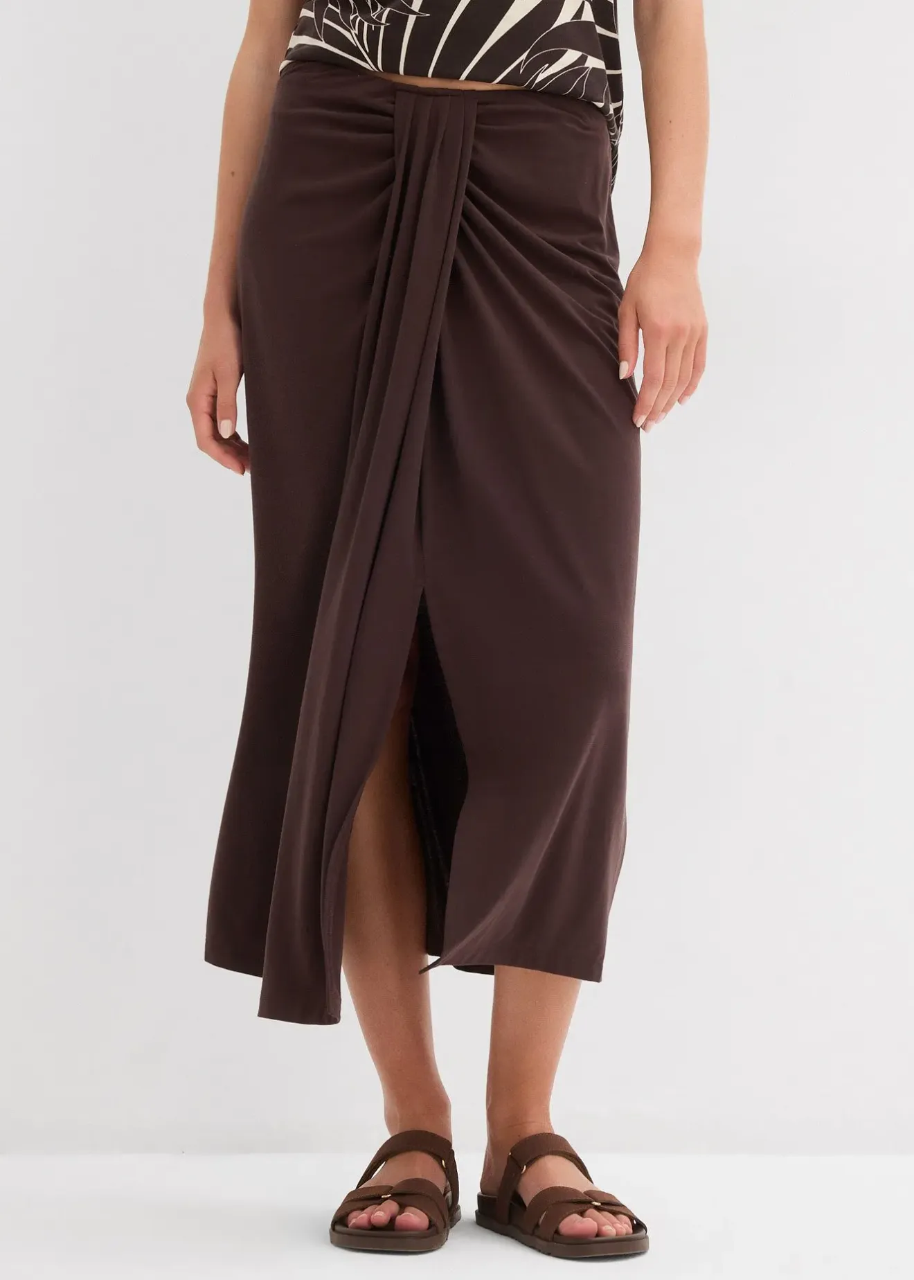 bonprix Jupe en jersey avec taille élastiquée|Femme Jupes