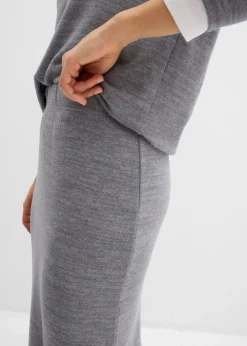 bonprix Jupe en jersey effet maille|Femme Jupes|Sweats