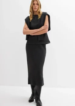 Femme bonprix Jupes|Jupe en maille 100% coton