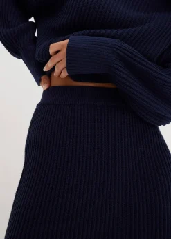 bonprix Jupe en maille 100% coton|Femme Jupes