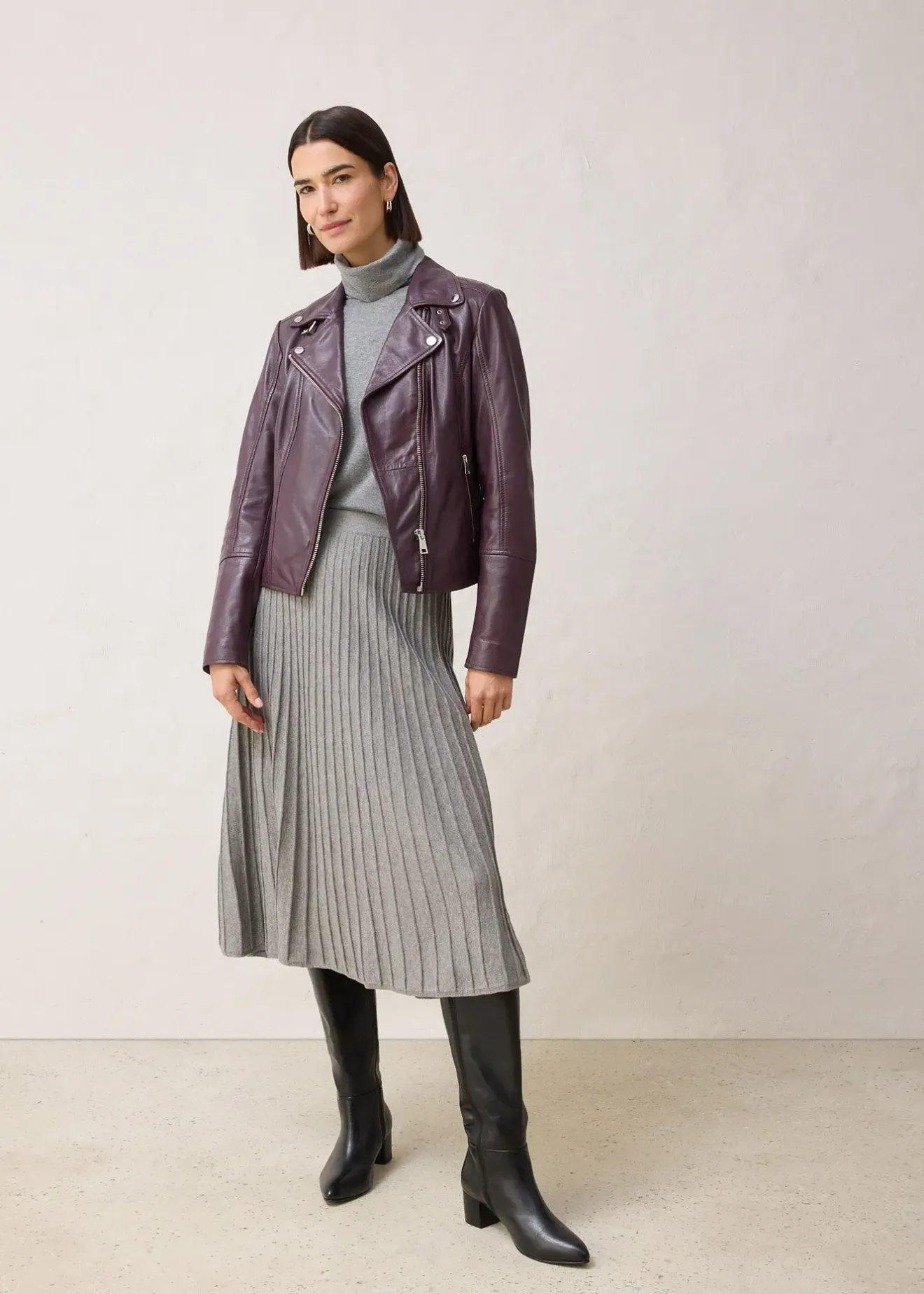 bonprix Jupe en maille avec laine mérinos|Femme Premium|Jupes