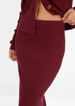 Femme bonprix Jupes|Jupe en maille côtelée, viscose majoritaire