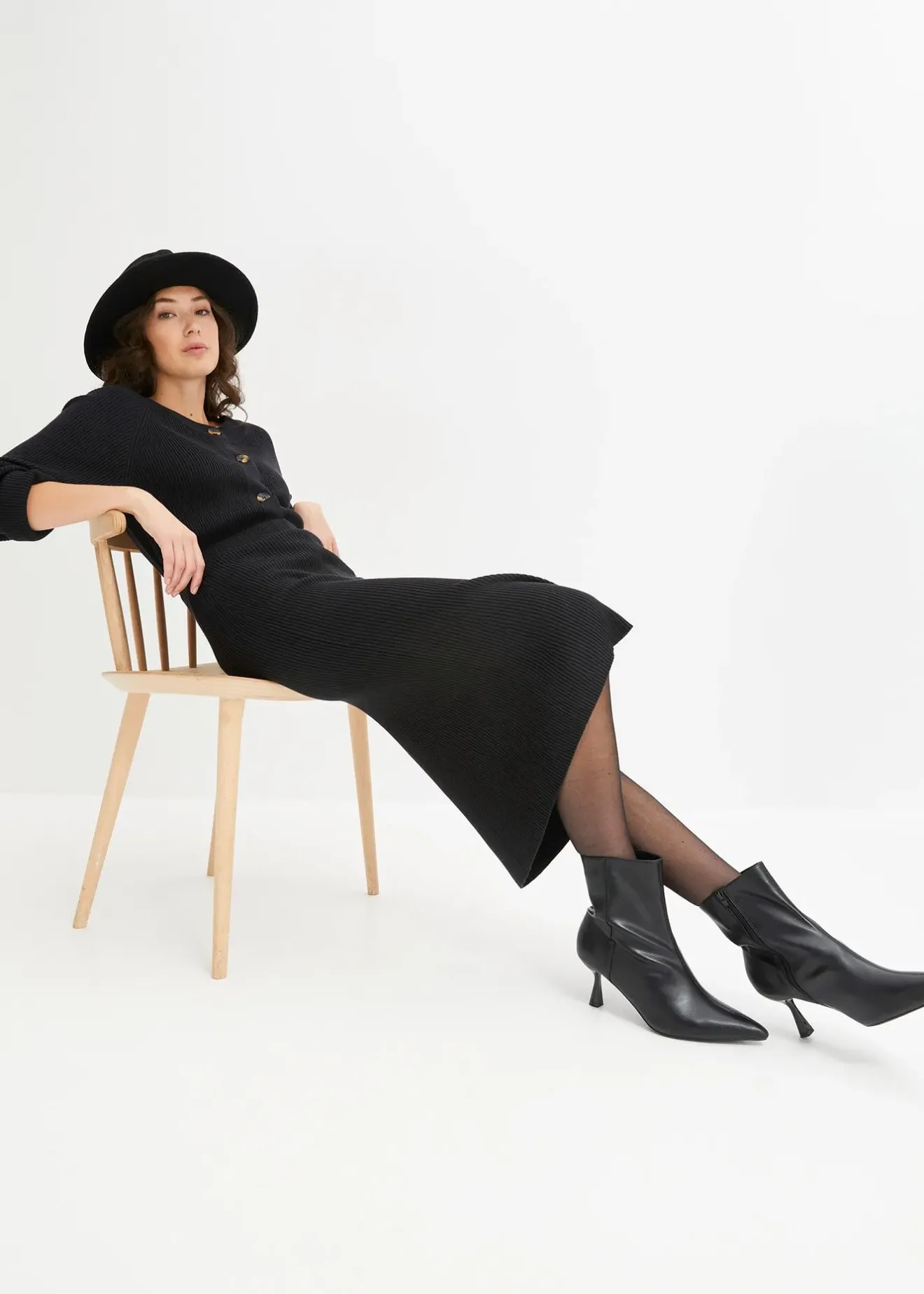 bonprix Jupe en maille côtelée, viscose majoritaire|Femme Jupes