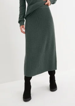 Femme bonprix Jupes|Jupe en maille, légèrement évasée