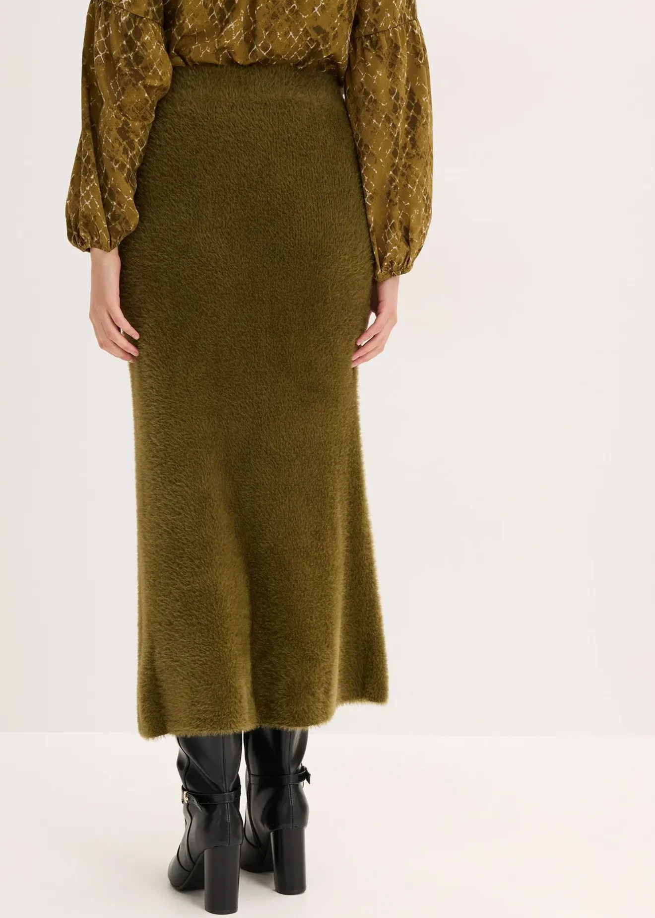 bonprix Jupe en maille poilue toute douce|Femme Jupes