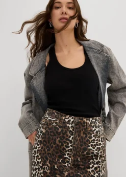 bonprix Jupe en twill de coton extensible|Femme Jupes