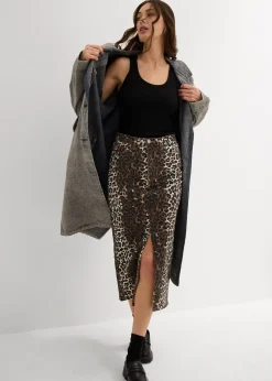 bonprix Jupe en twill de coton extensible|Femme Jupes