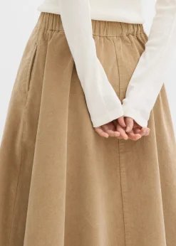 Femme bonprix Jupes|Jupe en velours côtelé, coton extensible