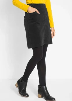 Femme bonprix Jupes|Jupe en velours côtelé extensible à ceinture élastiquée