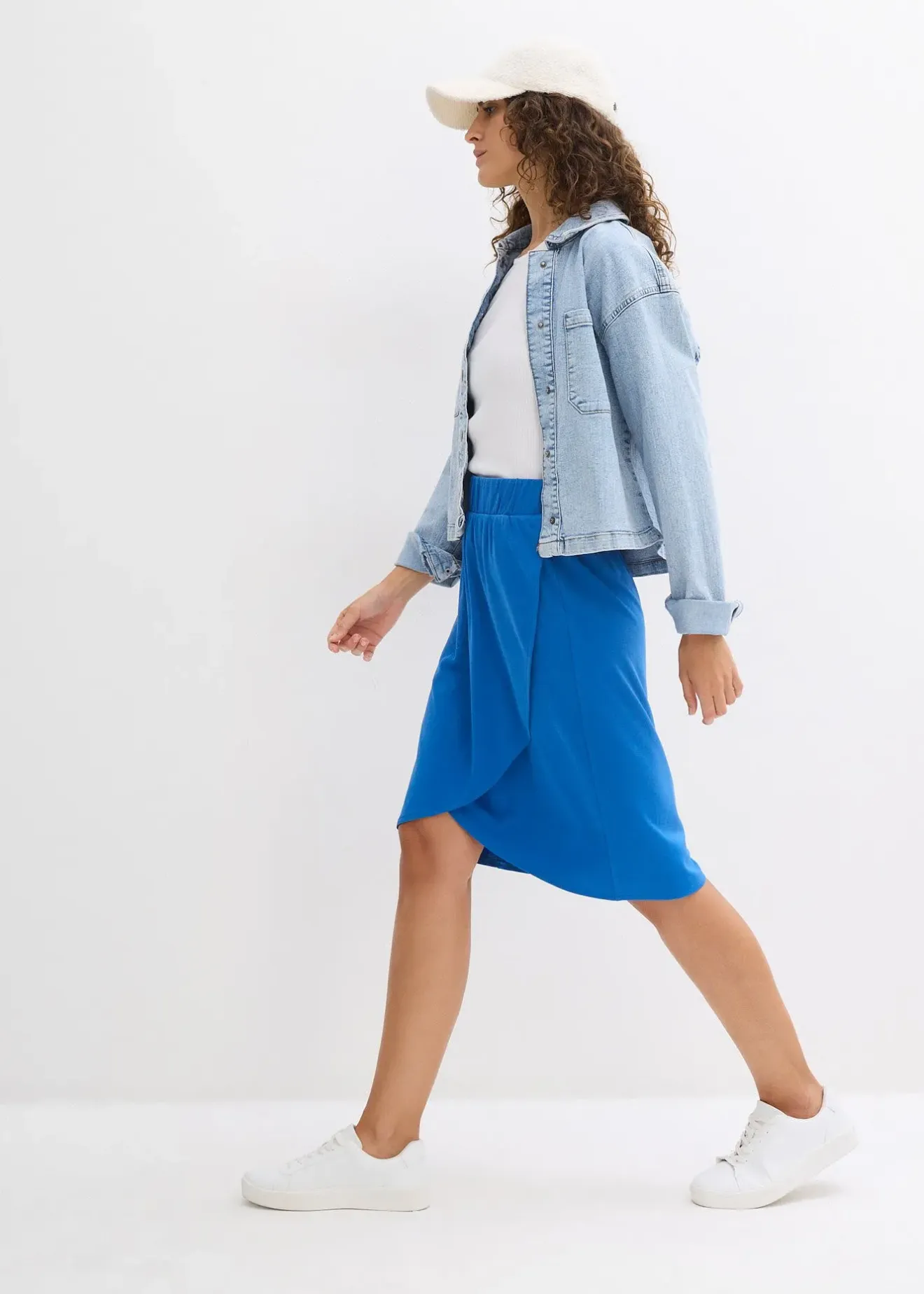 Femme bonprix Jupes|Jupe fluide en jersey viscose