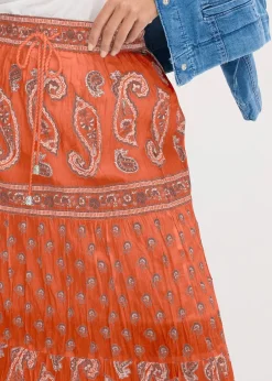 bonprix Jupe longue 100% coton|Femme Jupes