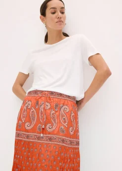 bonprix Jupe longue 100% coton|Femme Jupes