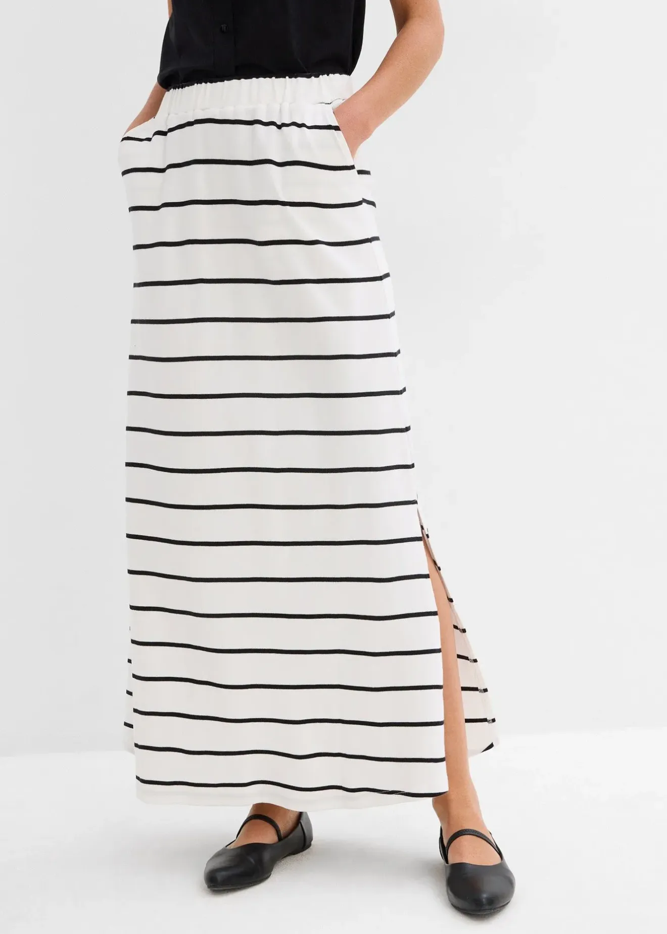 bonprix Jupe longue 100% coton|Femme Jupes