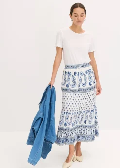 Femme bonprix Jupes|Jupe longue 100% coton