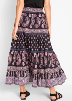 bonprix Jupe longue 100% coton|Femme Jupes