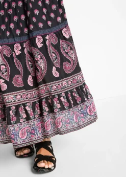 bonprix Jupe longue 100% coton|Femme Jupes