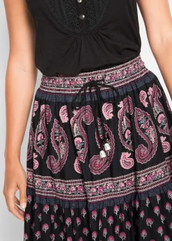 bonprix Jupe longue 100% coton|Femme Jupes