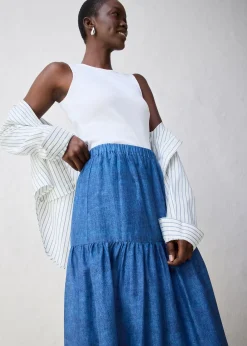 Femme bonprix Premium|Jupes|Jupe longue avec soie