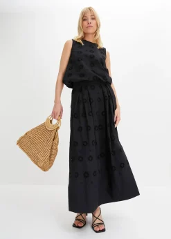 bonprix Jupe longue en coton|Femme Jupes