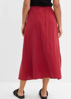 bonprix Jupe longue en gaze de coton|Femme Jupes