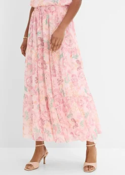 bonprix Jupe longue en mesh doux|Femme Jupes|Tailles Petite