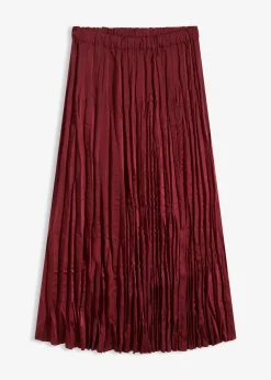 bonprix Jupe longue en satin froissé|Femme Jupes