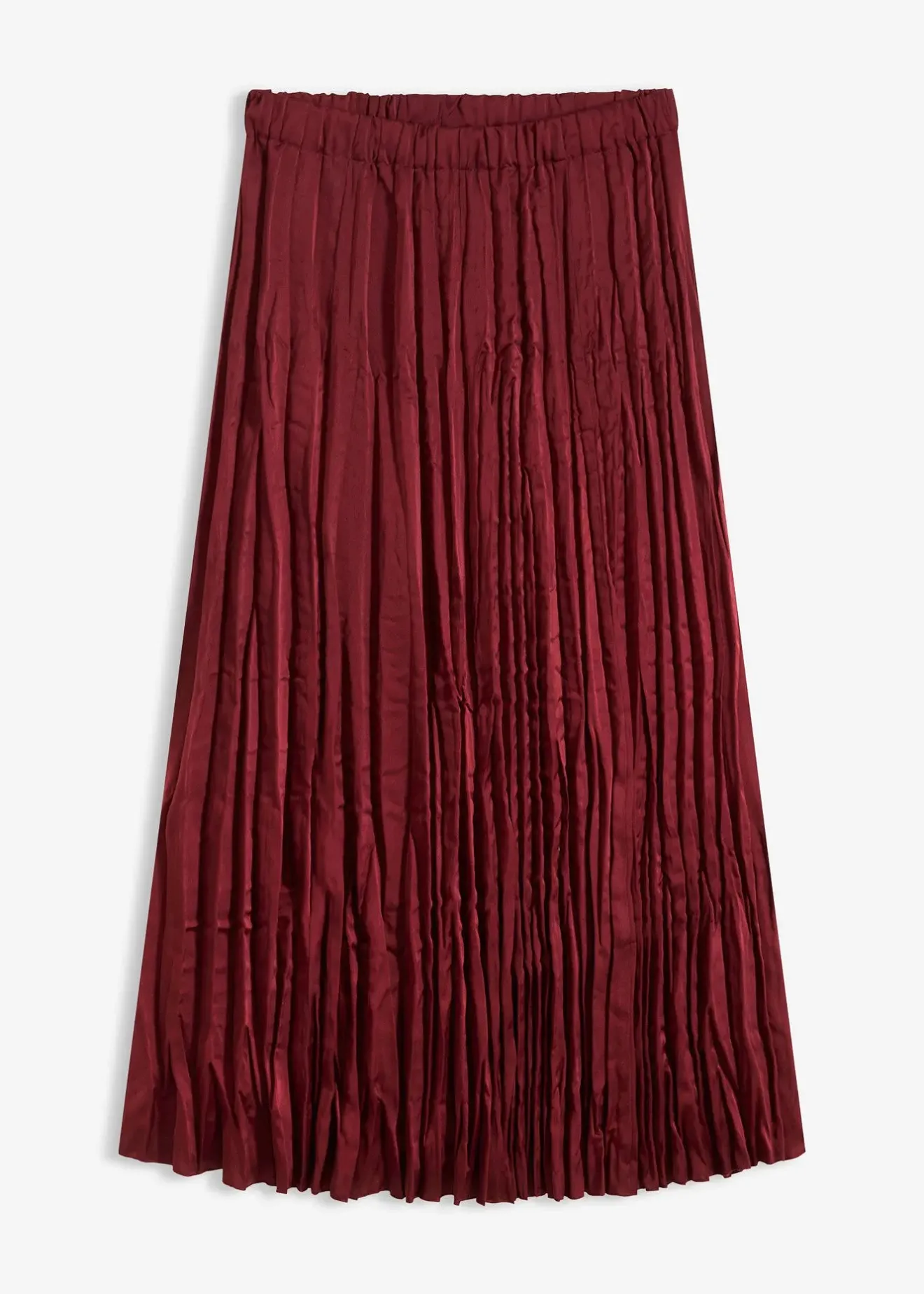 bonprix Jupe longue en satin froissé|Femme Jupes