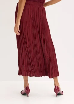 bonprix Jupe longue en satin froissé|Femme Jupes