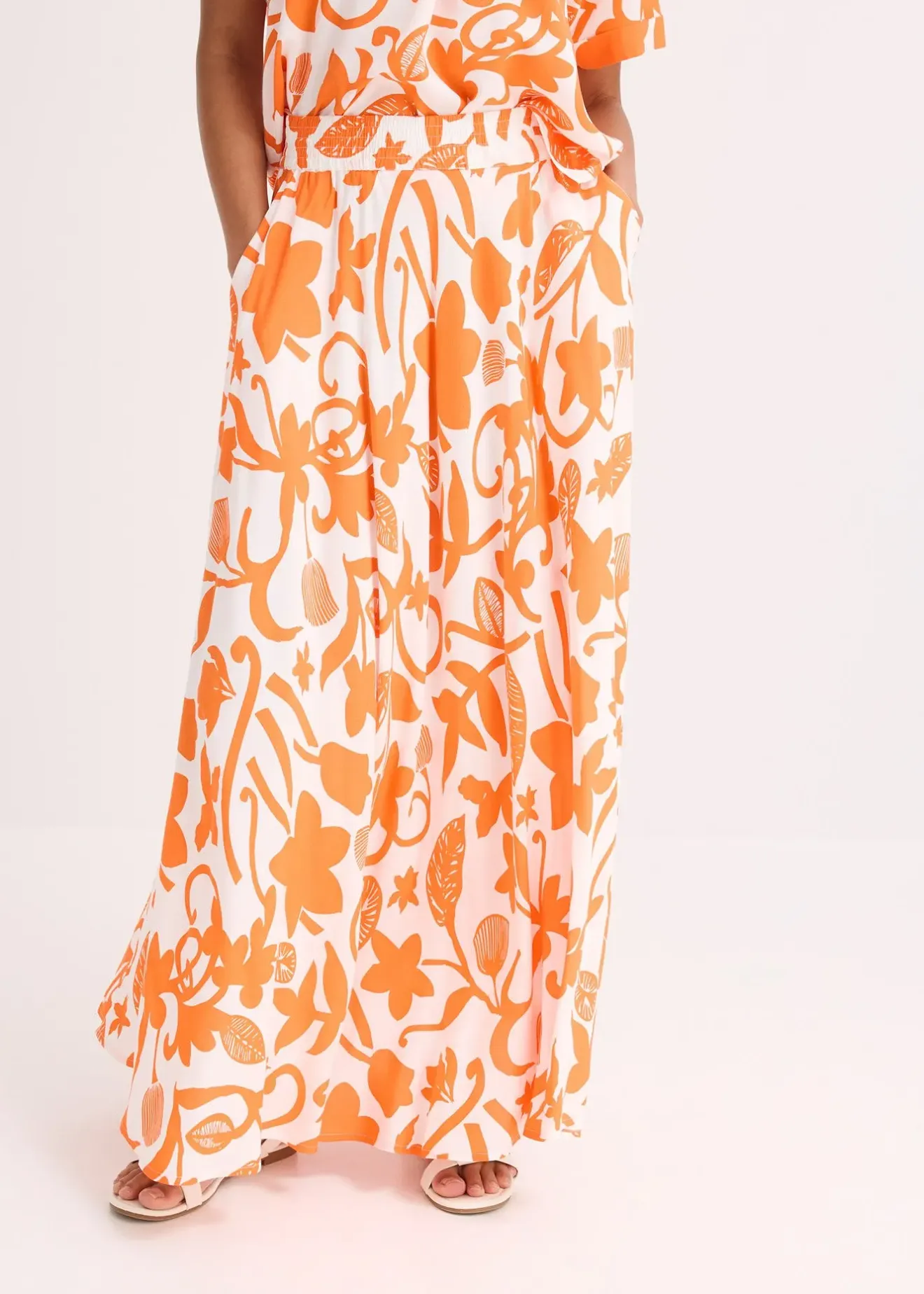 bonprix Jupe longue et fluide en viscose|Femme Jupes