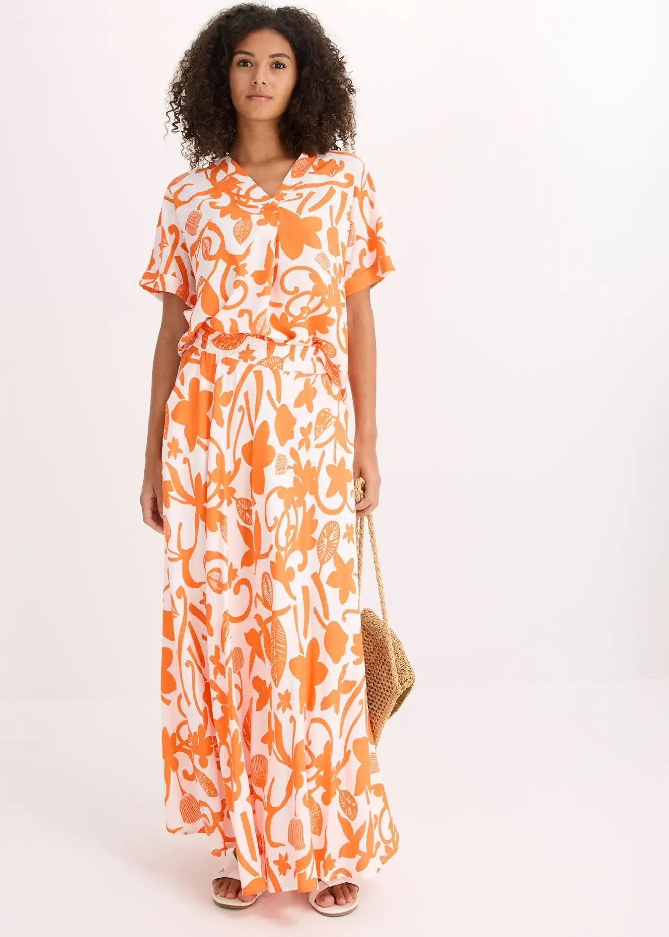 bonprix Jupe longue et fluide en viscose|Femme Jupes