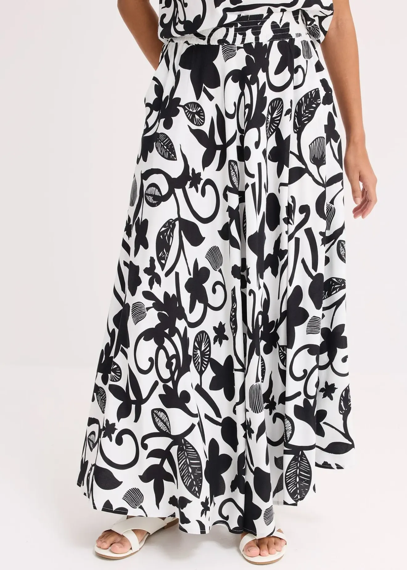 bonprix Jupe longue et fluide en viscose|Femme Jupes