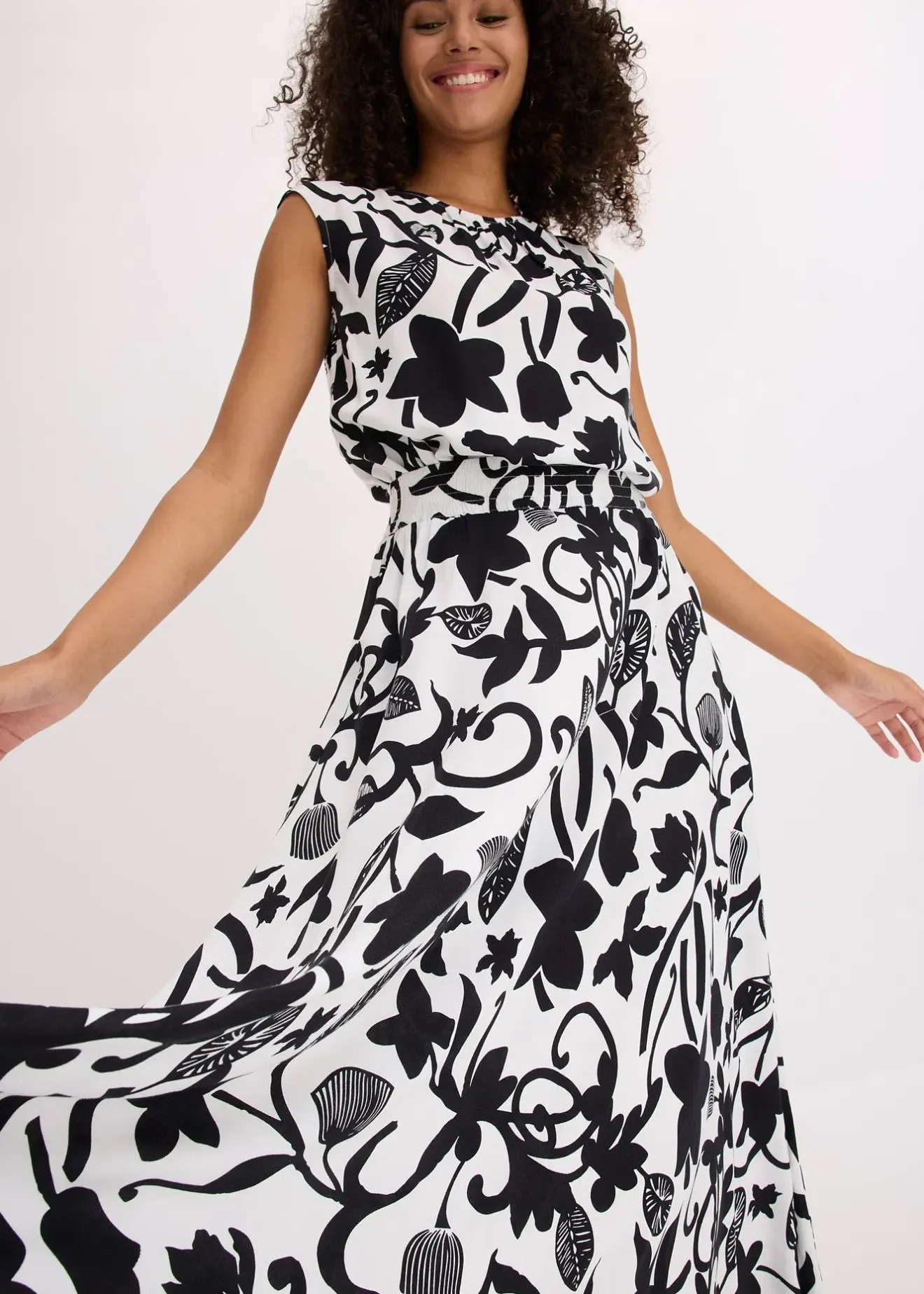 bonprix Jupe longue et fluide en viscose|Femme Jupes