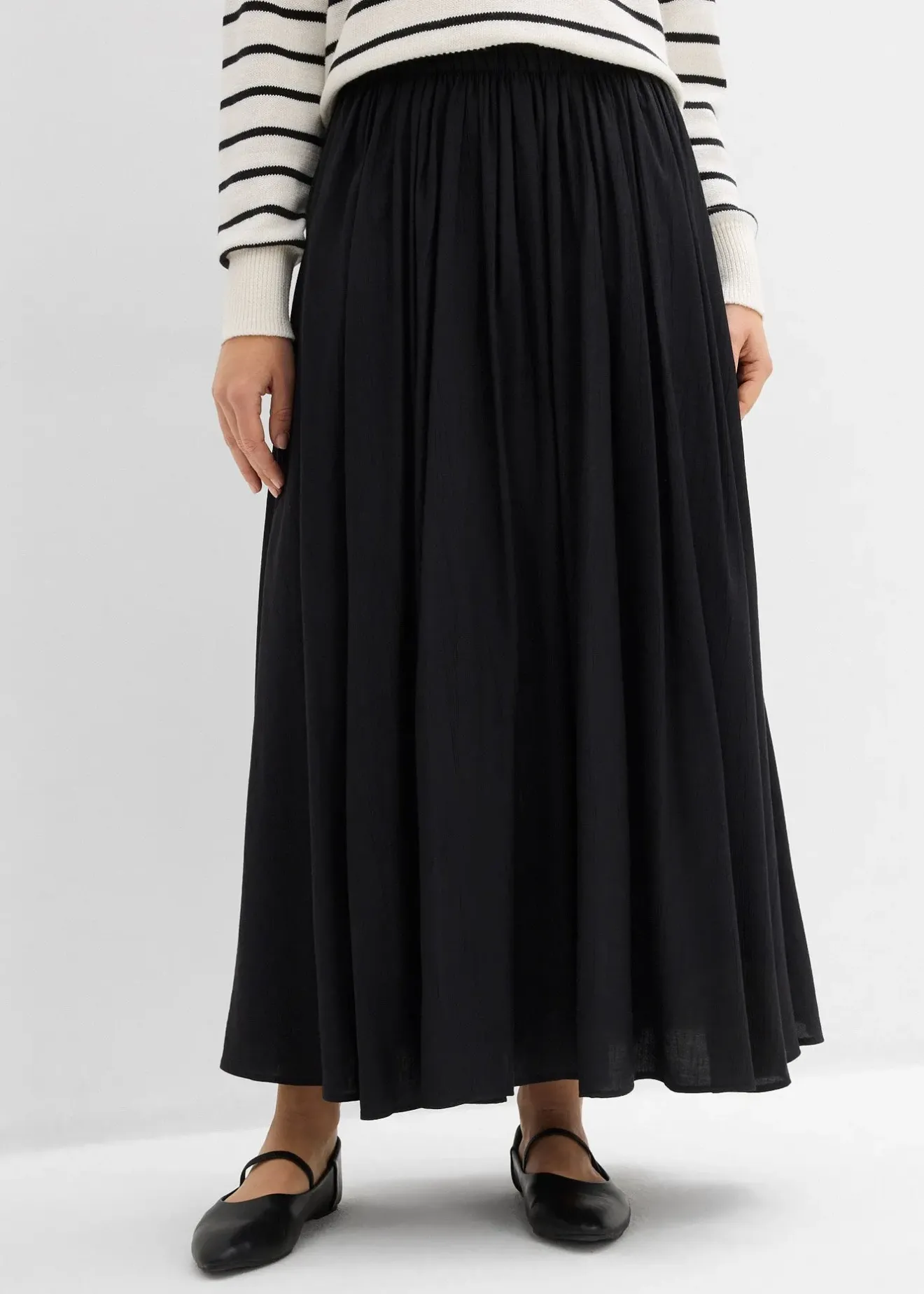 bonprix Jupe longue et fluide en viscose majoritaire|Femme Jupes