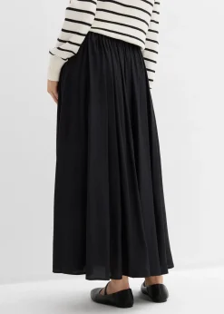 bonprix Jupe longue et fluide en viscose majoritaire|Femme Jupes