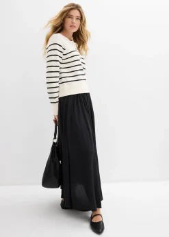 bonprix Jupe longue et fluide en viscose majoritaire|Femme Jupes