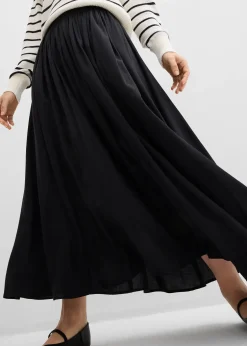 bonprix Jupe longue et fluide en viscose majoritaire|Femme Jupes