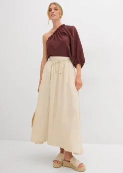 bonprix Jupe longue et évasée en Lyocell mélangé|Femme Jupes